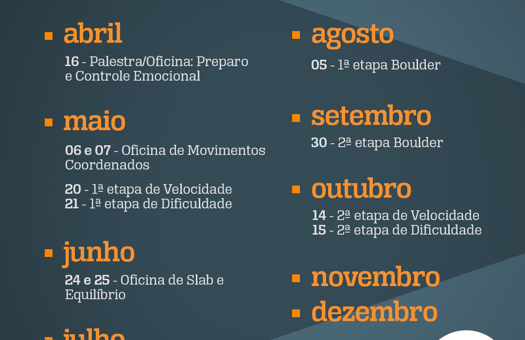 Calendário de eventos 2023