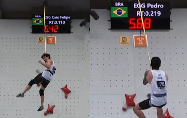 De novo! Pedro Egg quebra recorde brasileiro e brilha ao lado de Caio Egg na World Climbing Series Chamonix